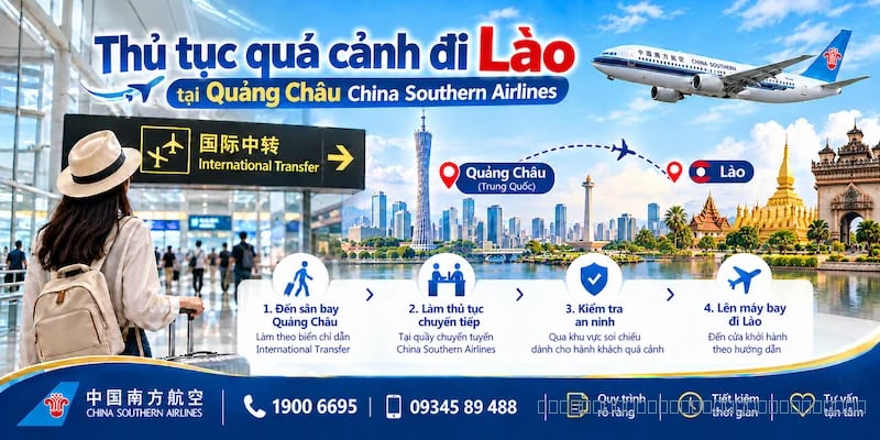 Cẩm nang quá cảnh đi Lào tại Quảng Châu China Southern Airlines