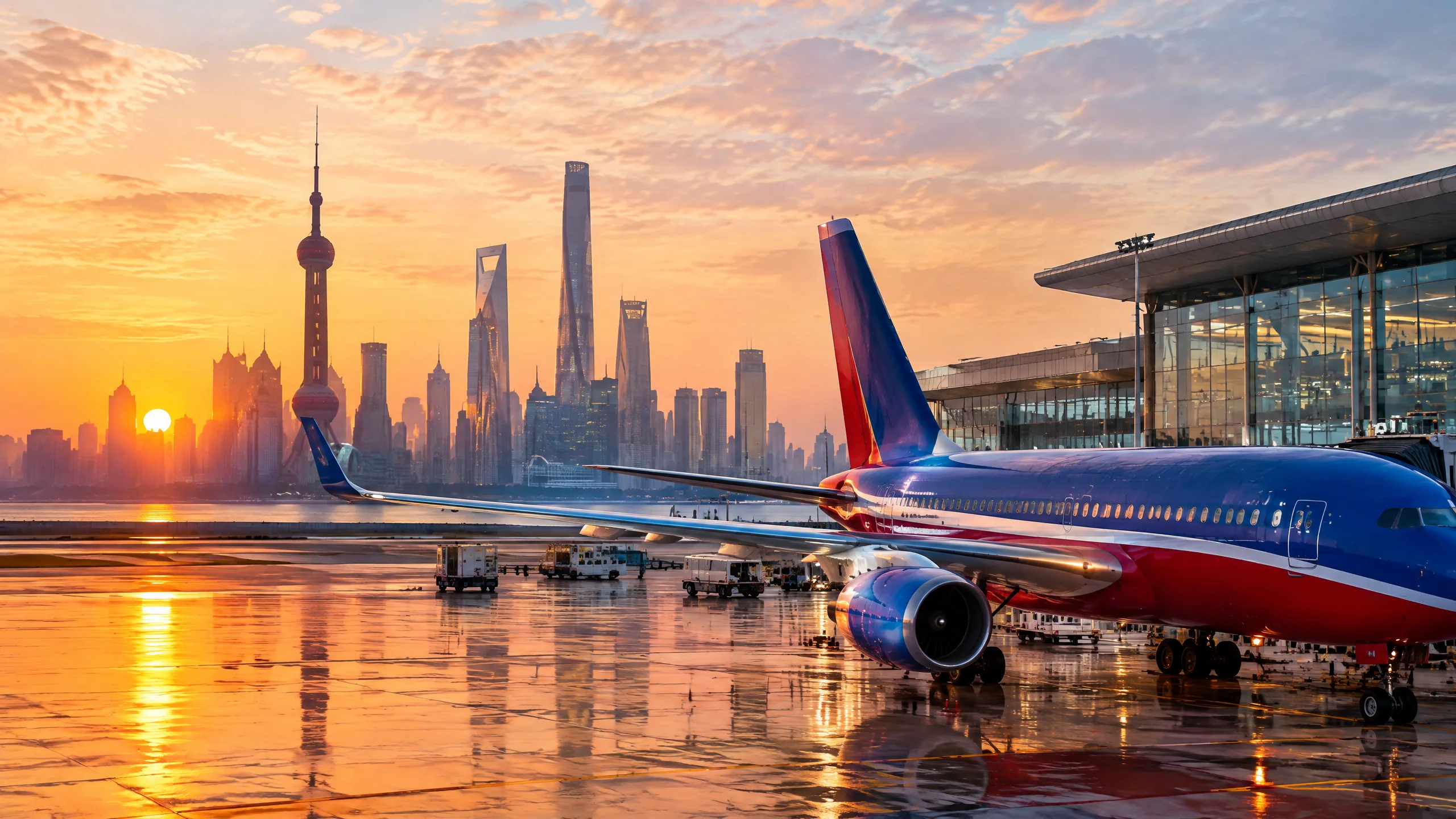 Chuẩn bị hành trình China Southern đi Thượng Hải
