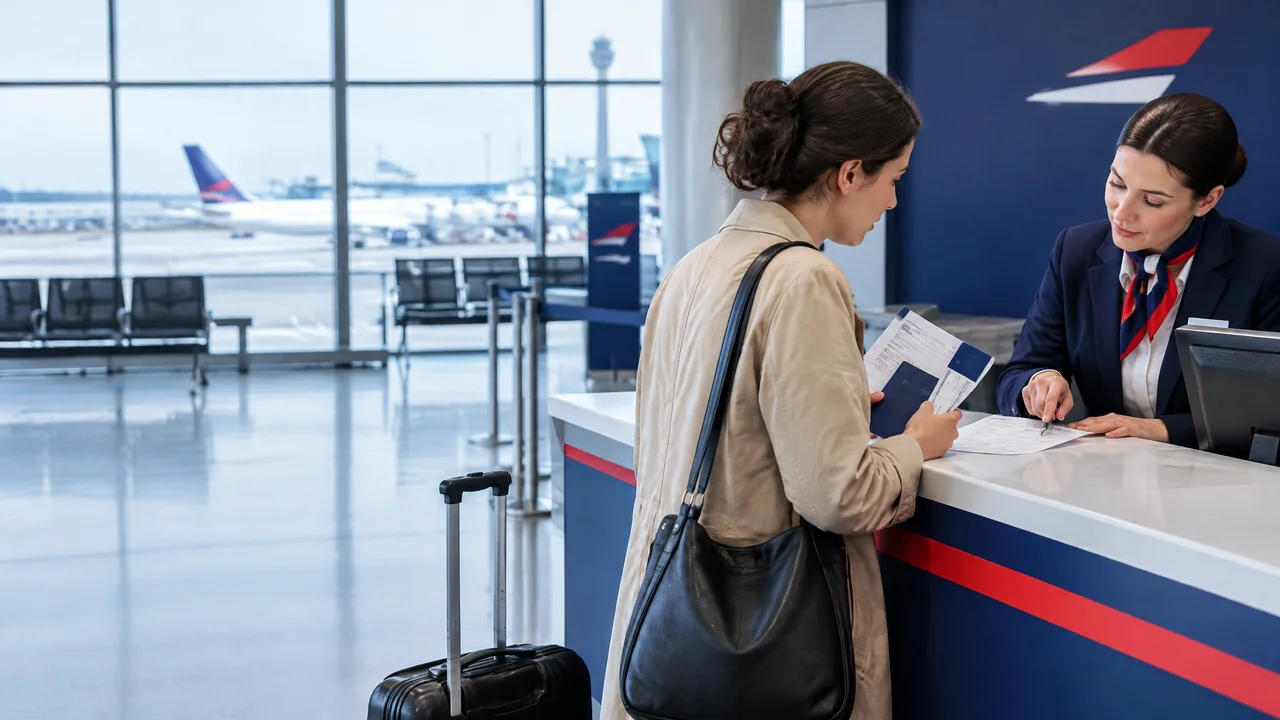 Hành khách trao đổi phương án hoàn hoặc đổi vé China Southern tại quầy dịch vụ