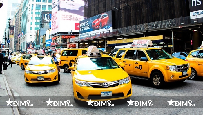 Taxi màu vàng là đặc trưng ở Mỹ