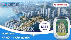 Vé máy bay từ Hà Nội đi Thâm Quyến China Southern Airlines