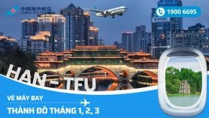 Giá vé máy bay China Southern Hà Nội - Hồ Chí Minh đi Thành Đô Trung Quốc 1, 2, 3