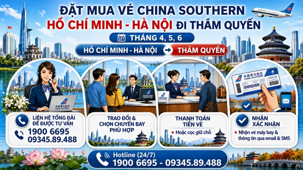Mua vé máy bay China Southern Hà Nội - Hồ Chí Minh đi Thâm Quyến Trung Quốc 4, 5, 6