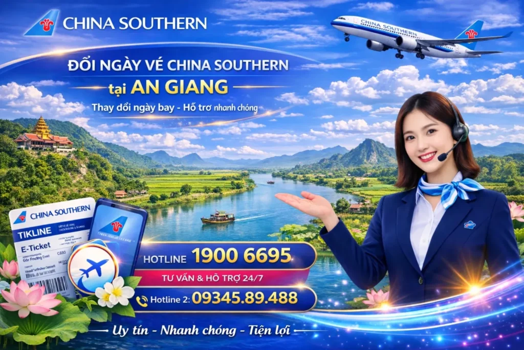 Đổi ngày vé China Southern Airlines tại An Giang