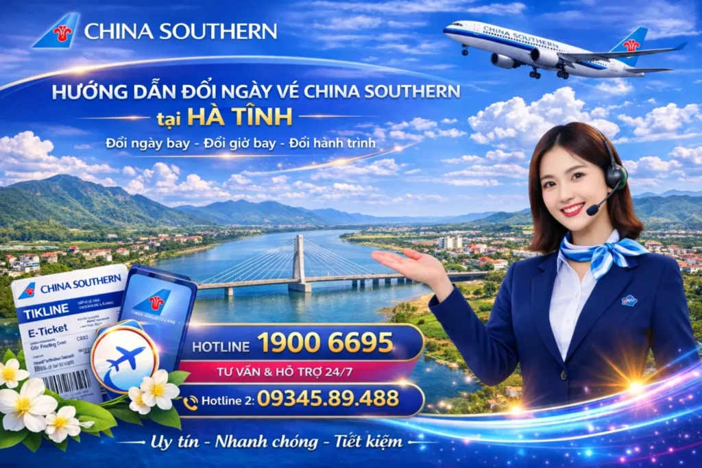 Đổi ngày vé China Southern Airlines tại Hà Tĩnh