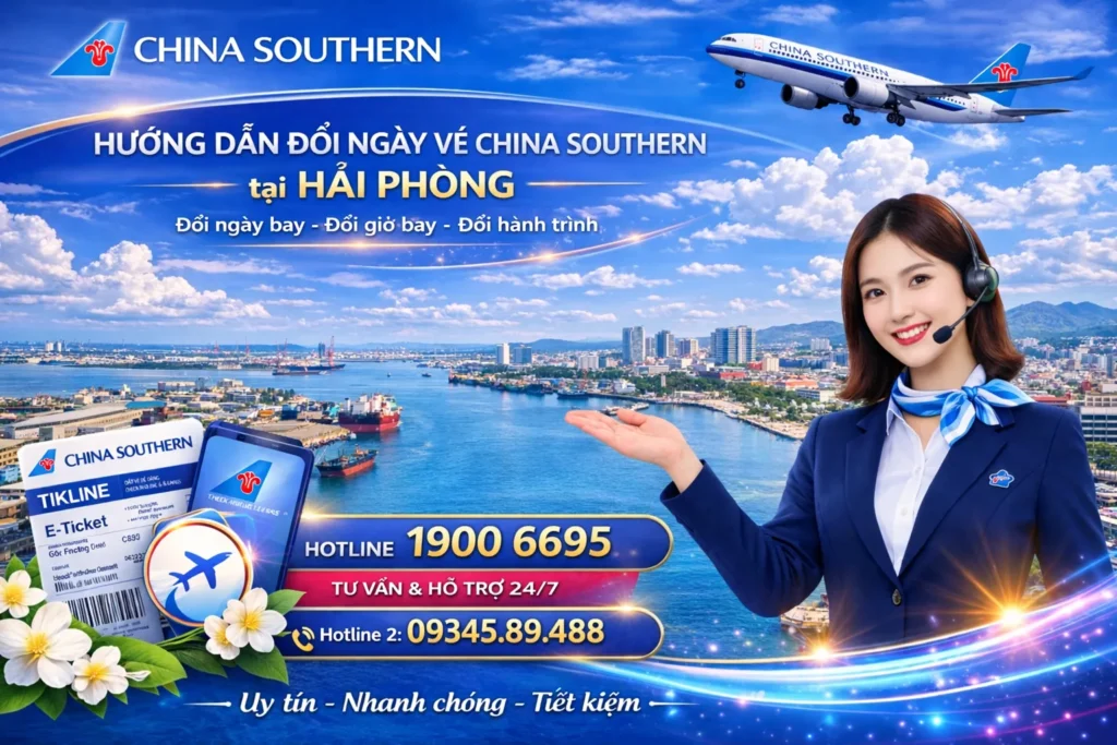 Đổi ngày vé China Southern Airlines tại Hải Phòng