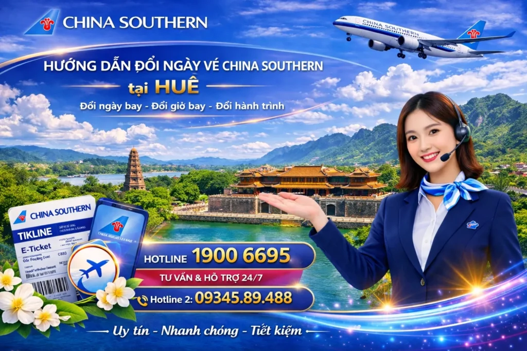 Đổi ngày vé China Southern Airlines tại Huế