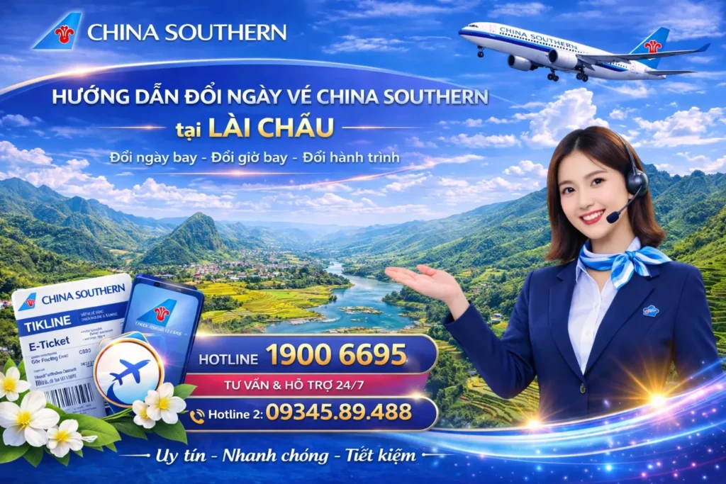 Đổi ngày vé China Southern Airlines tại Lai Châu
