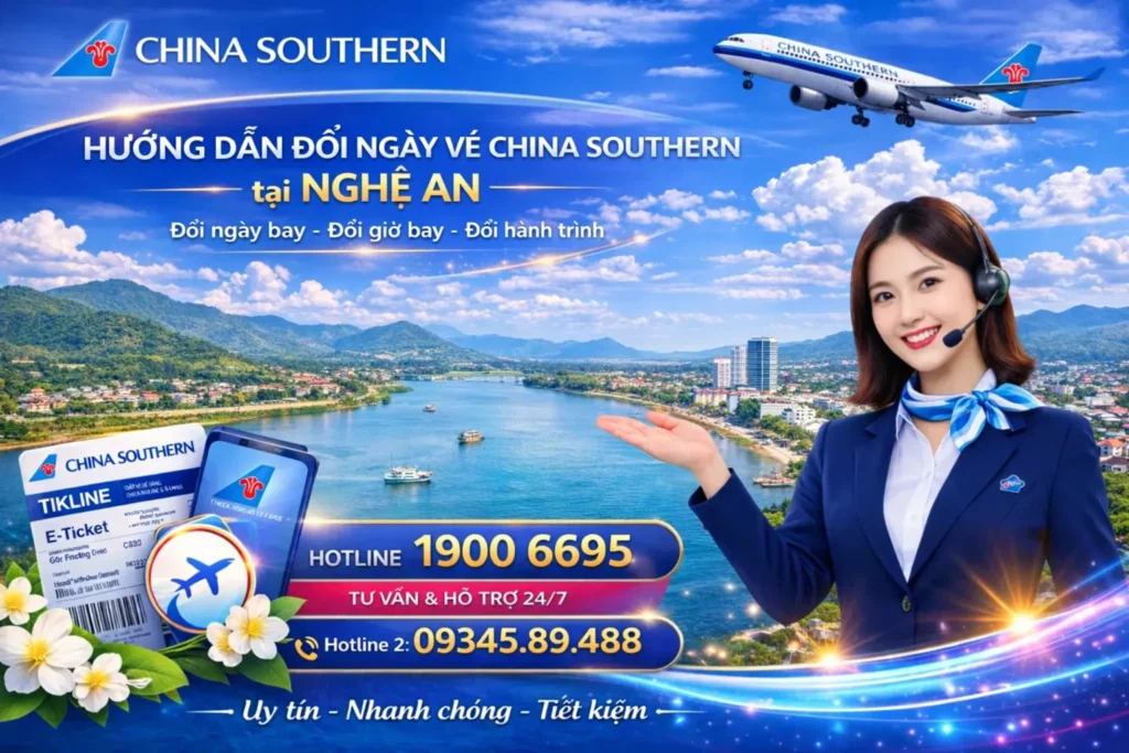 Đổi ngày vé China Southern Airlines tại Nghệ An