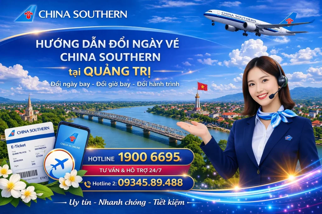 Đổi ngày vé China Southern Airlines tại Quảng Trị