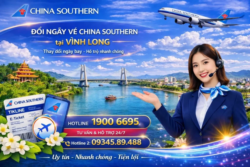 Đổi ngày vé China Southern Airlines tại Vĩnh Long