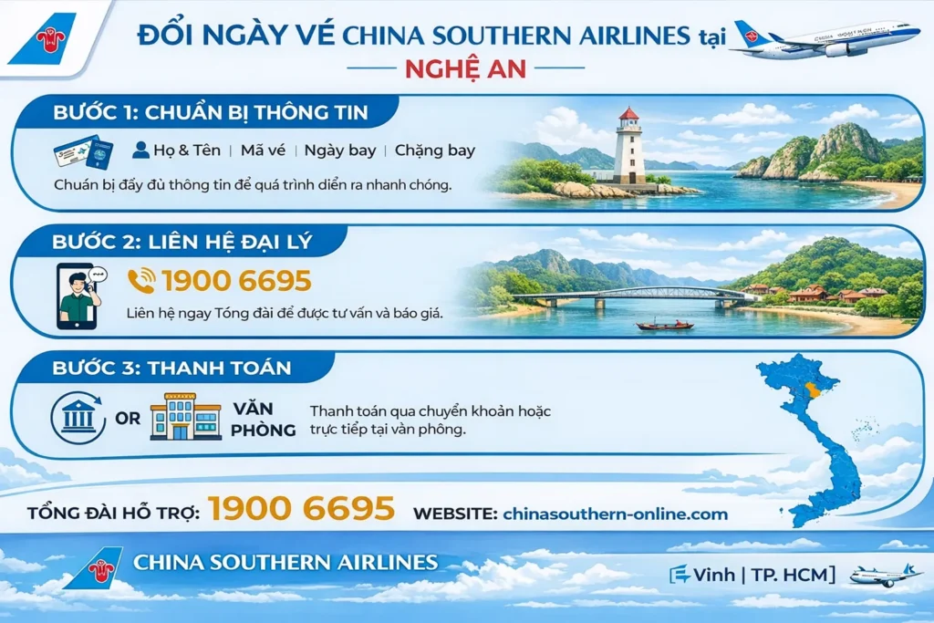 Những điều cần làm để đổi vé tại Nghệ An