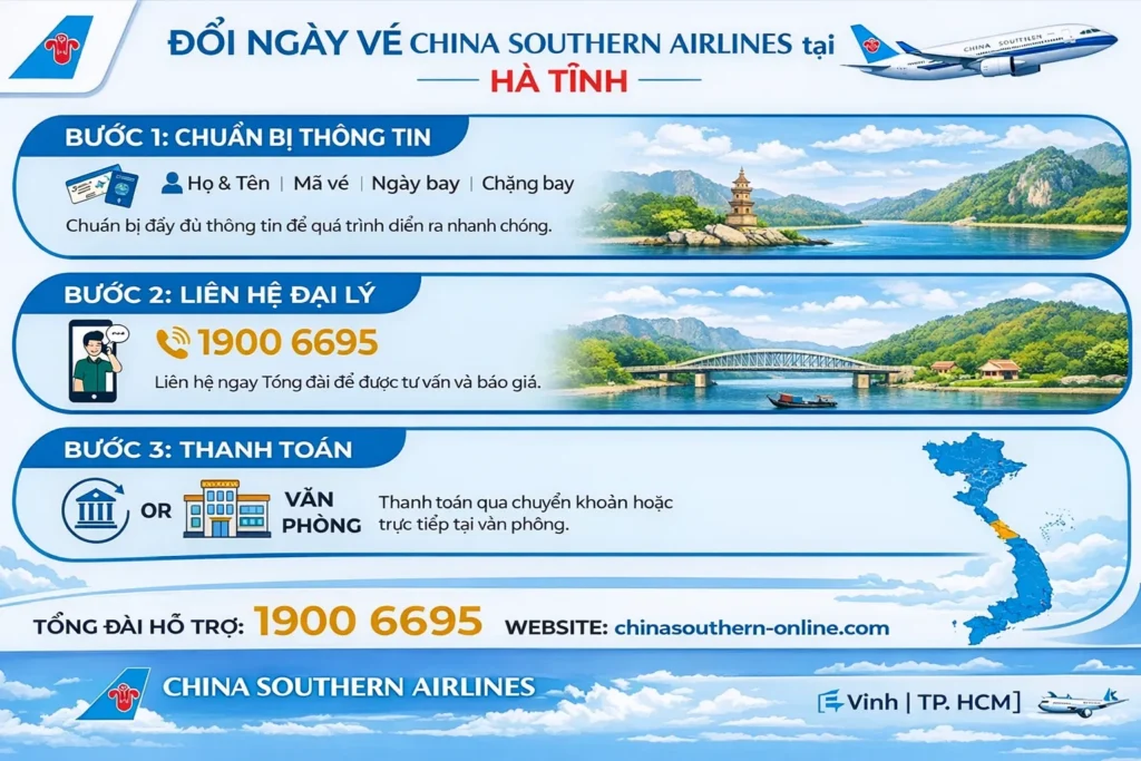 Quy trình hoàn đổi vé online tại đại lý tại Hà Tĩnh