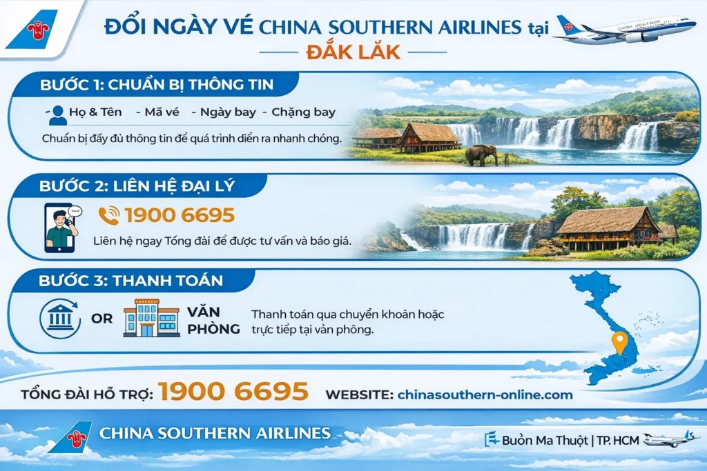Quy trình hoàn đổi vé tại Đắk Lắk
