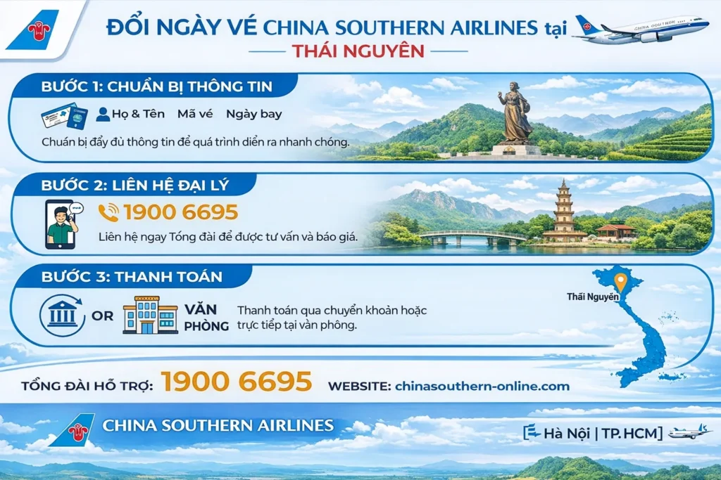 Từng bước đổi vé máy bay tại Thái Nguyên